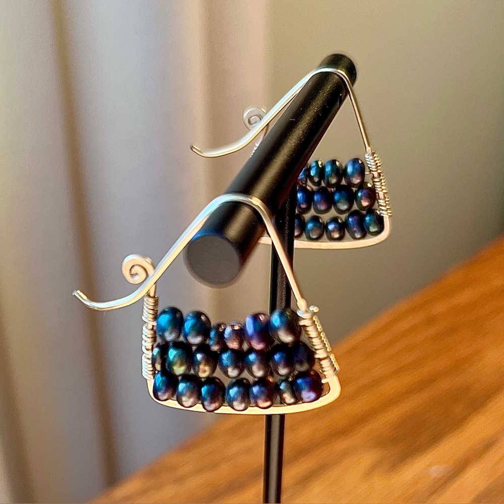 Iridescent Chandelier Beaded NOLA Earrings